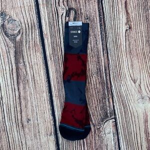 Stance Men's Red and Black Patterned Socks
